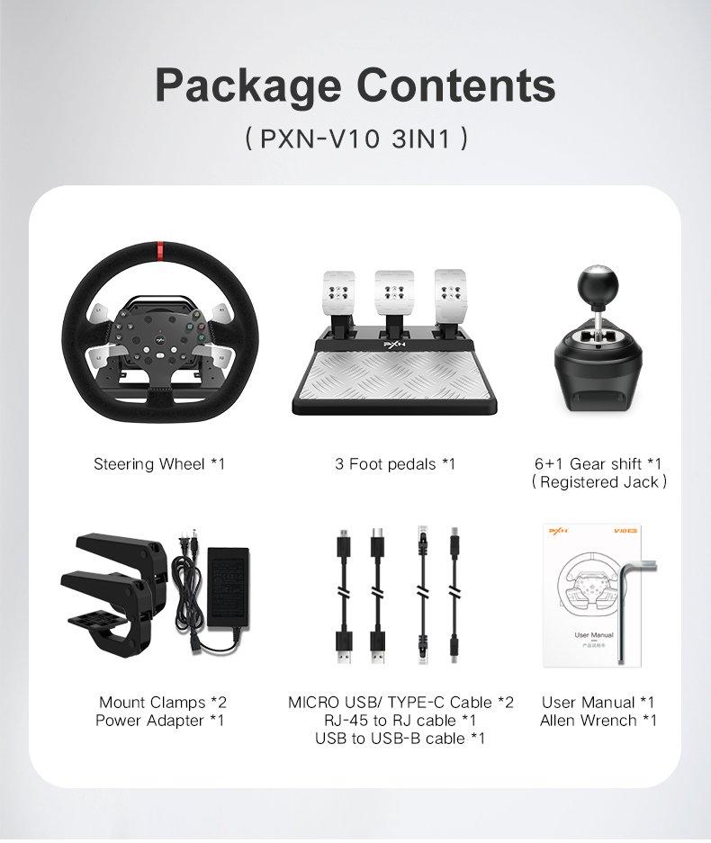 PXN Steering Wheel V10 DRIVING FORCE PXN Steering Wheel V10 DRIVING FORCE